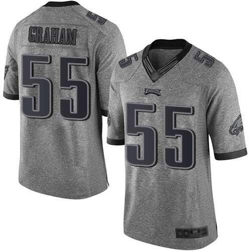Men NFL Philadelphia Eagles #55 Brandon Graham Limited Gray Gridiron Football->nfl t-shirts->Sports Accessory